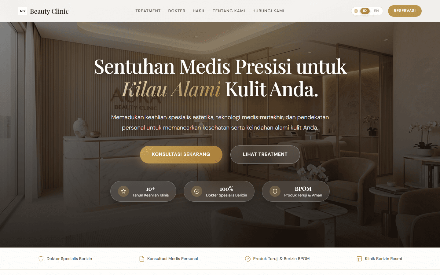Beauty Clinic website preview